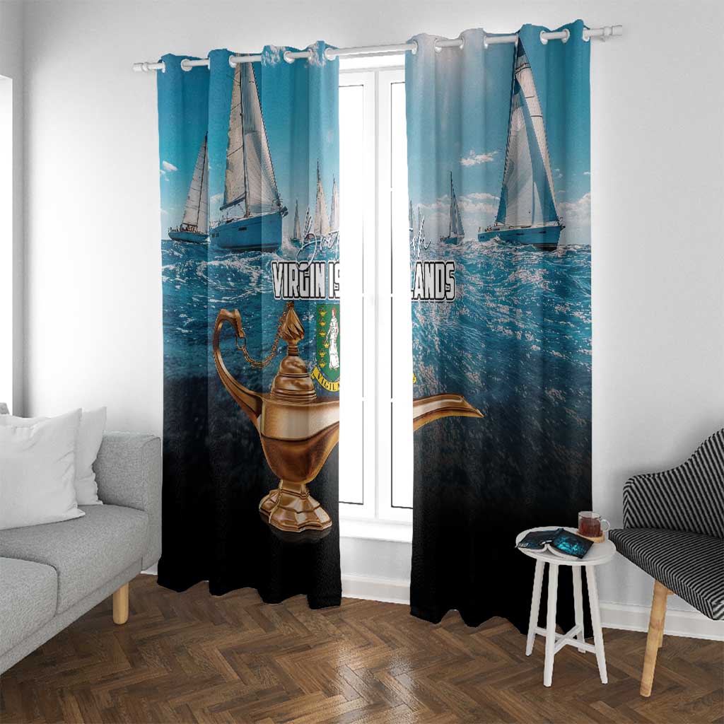 British Virgin Islands Window Curtain Vigilate Golden Lamps - Wonder Print Shop