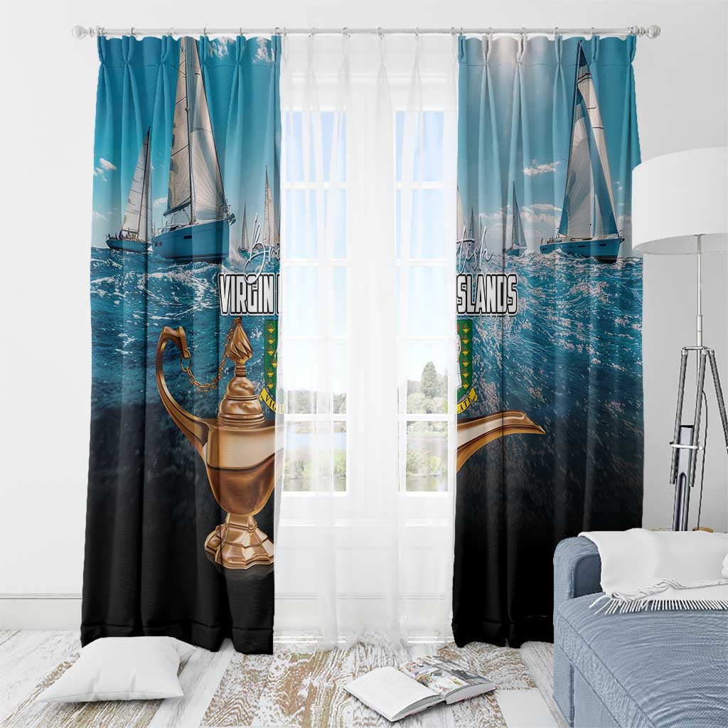 British Virgin Islands Window Curtain Vigilate Golden Lamps - Wonder Print Shop