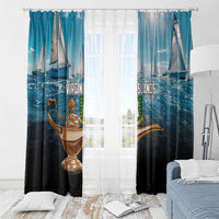 British Virgin Islands Window Curtain Vigilate Golden Lamps - Wonder Print Shop