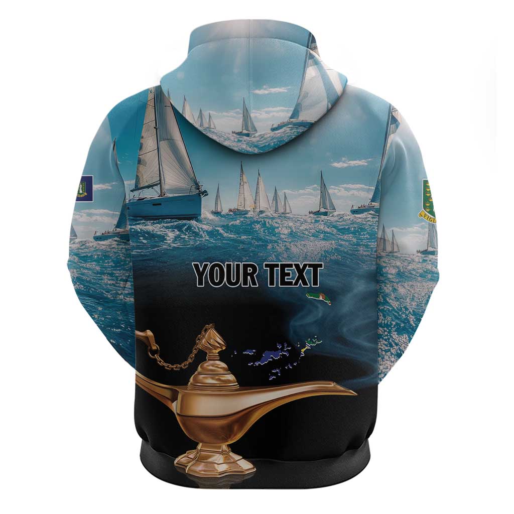 Personalised British Virgin Islands Zip Hoodie Vigilate Golden Lamps - Wonder Print Shop