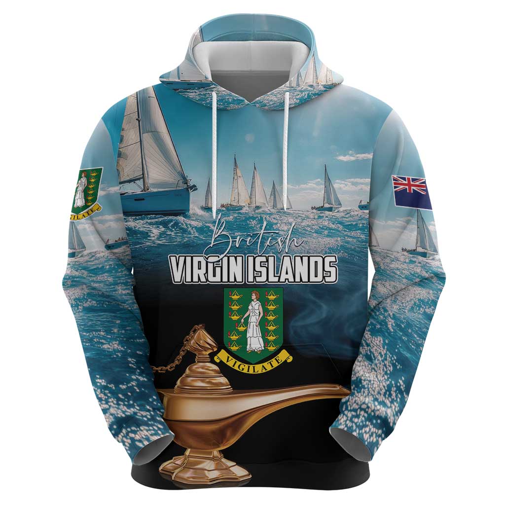 Personalised British Virgin Islands Zip Hoodie Vigilate Golden Lamps - Wonder Print Shop