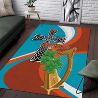 Montserrat Area Rug Gold Harp And Black Cross