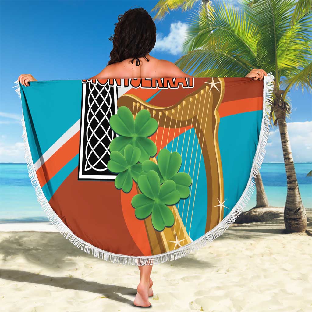 Montserrat Beach Blanket Gold Harp And Black Cross