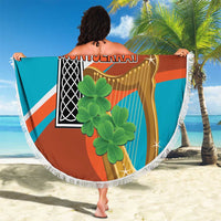 Montserrat Beach Blanket Gold Harp And Black Cross