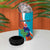Personalised Montserrat 4 in 1 Can Cooler Tumbler Gold Harp And Black Cross