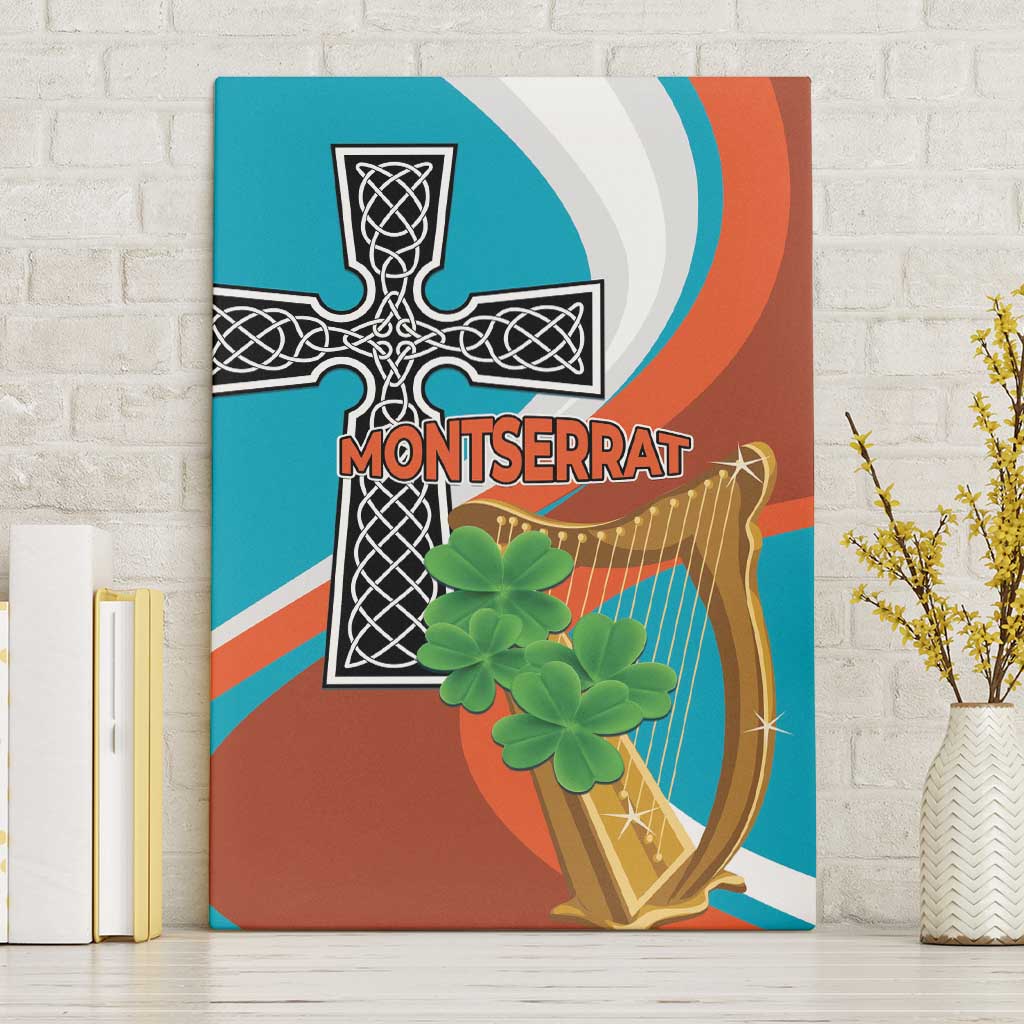 Montserrat Canvas Wall Art Gold Harp And Black Cross