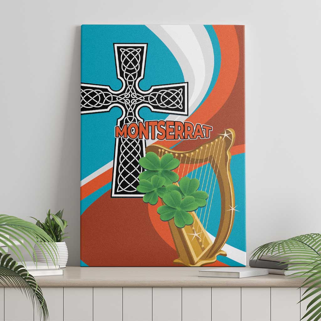 Montserrat Canvas Wall Art Gold Harp And Black Cross