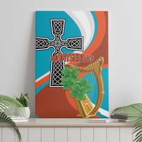 Montserrat Canvas Wall Art Gold Harp And Black Cross
