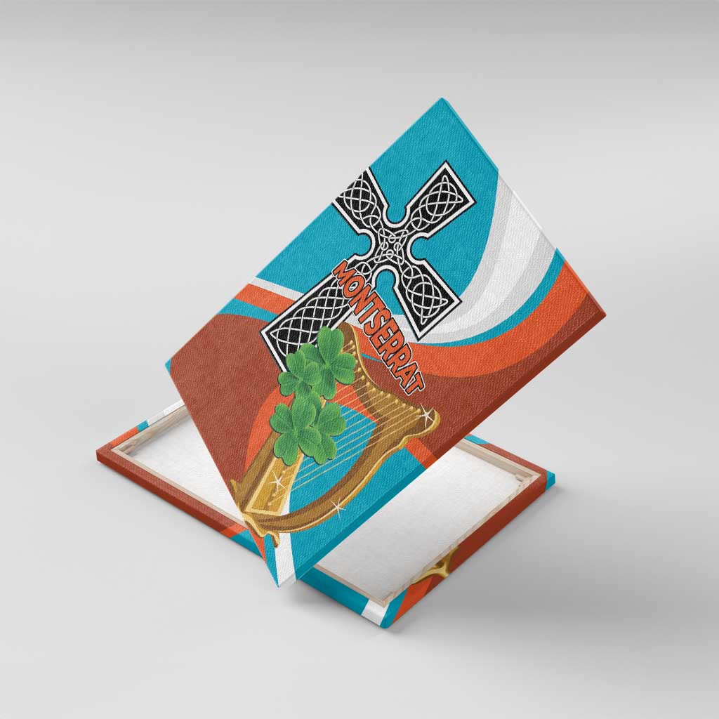 Montserrat Canvas Wall Art Gold Harp And Black Cross