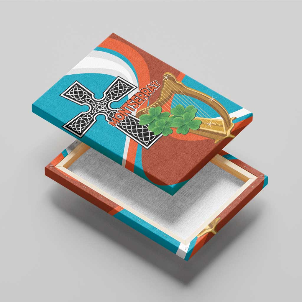 Montserrat Canvas Wall Art Gold Harp And Black Cross