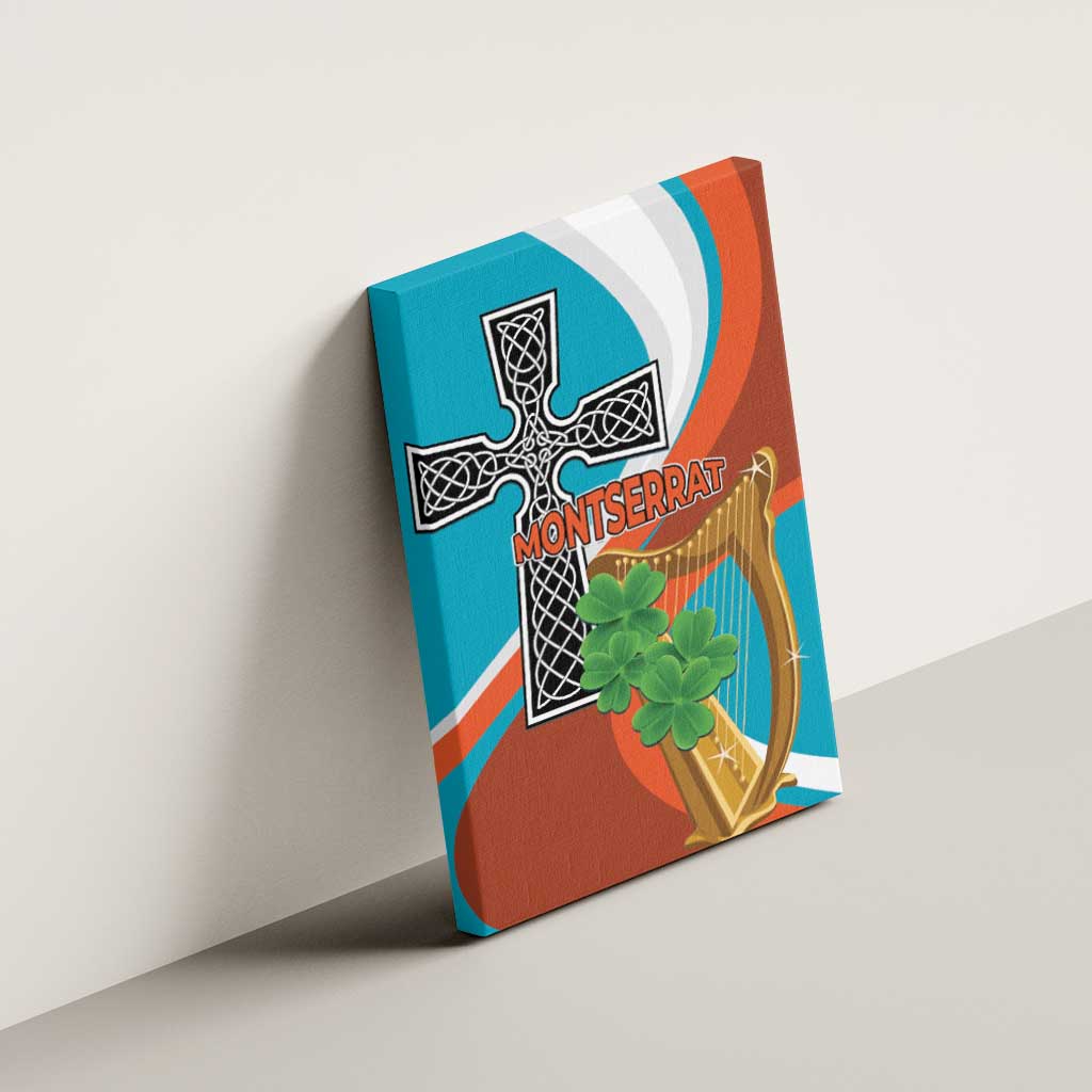 Montserrat Canvas Wall Art Gold Harp And Black Cross