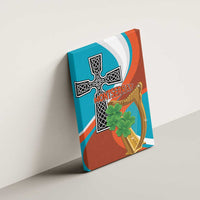 Montserrat Canvas Wall Art Gold Harp And Black Cross