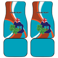 Montserrat Car Mats Gold Harp And Black Cross