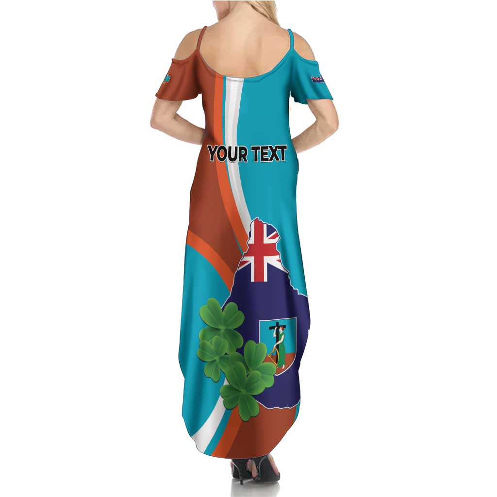 Personalised Montserrat Family Matching Summer Maxi Dress and Hawaiian Shirt Gold Harp And Black Cross - Wonder Print Shop