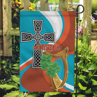 Montserrat Garden Flag Gold Harp And Black Cross - Wonder Print Shop