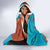 Montserrat Hooded Blanket Gold Harp And Black Cross - Wonder Print Shop