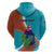 Personalised Montserrat Hoodie Gold Harp And Black Cross - Wonder Print Shop