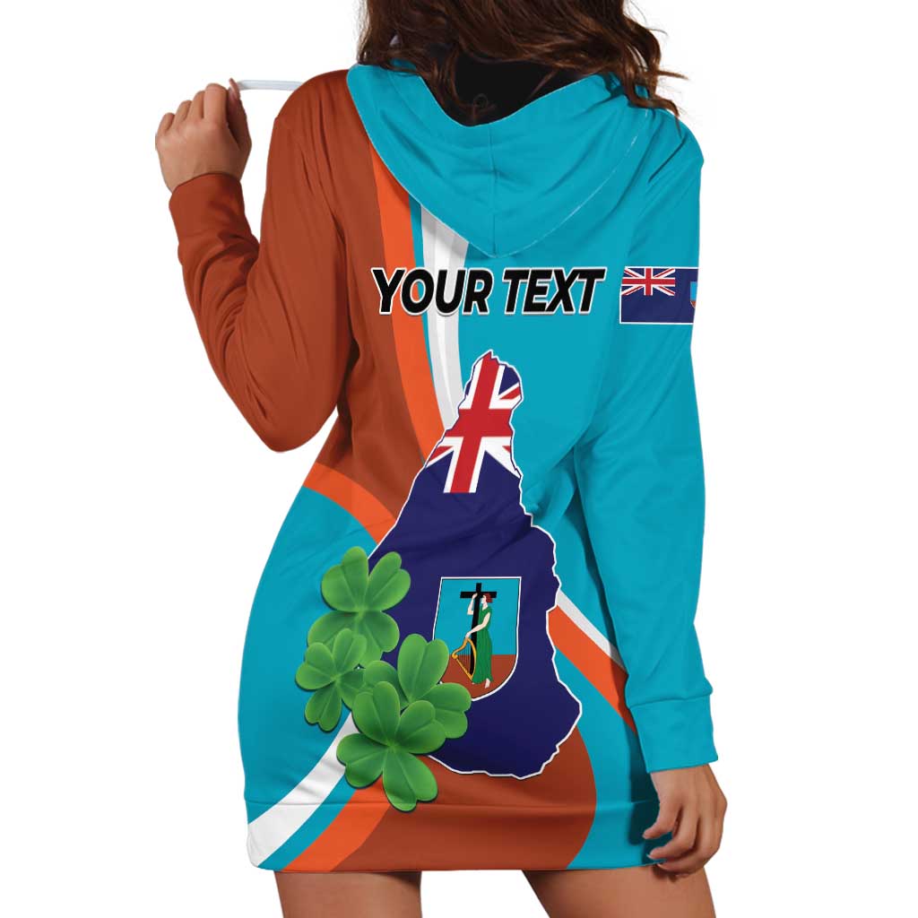 Personalised Montserrat Hoodie Dress Gold Harp And Black Cross - Wonder Print Shop