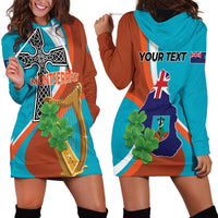 Personalised Montserrat Hoodie Dress Gold Harp And Black Cross - Wonder Print Shop