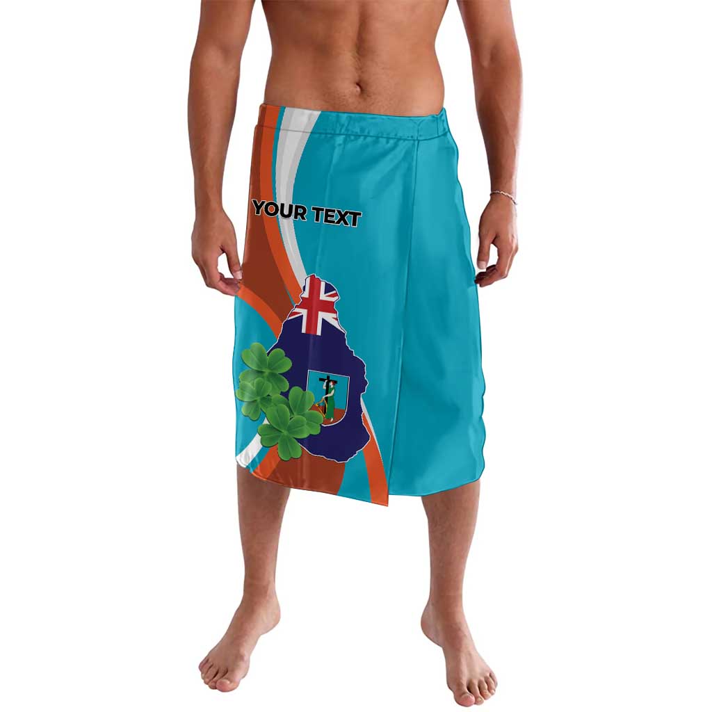 Personalised Montserrat Lavalava Gold Harp And Black Cross - Wonder Print Shop