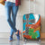 Montserrat Luggage Cover Gold Harp And Black Cross - Wonder Print Shop