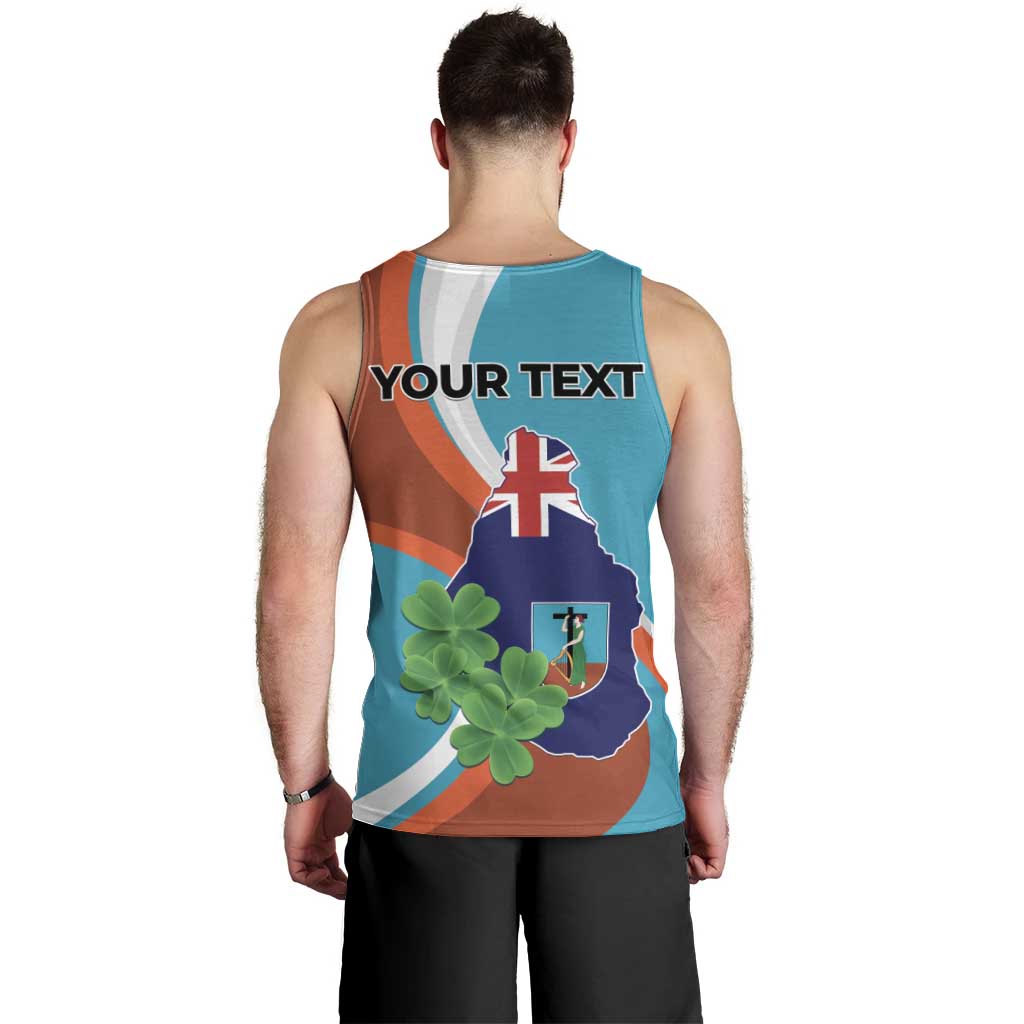 Personalised Montserrat Men Tank Top Gold Harp And Black Cross - Wonder Print Shop