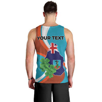 Personalised Montserrat Men Tank Top Gold Harp And Black Cross - Wonder Print Shop
