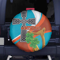 Montserrat Spare Tire Cover Gold Harp And Black Cross - Wonder Print Shop