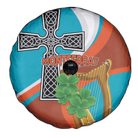 Montserrat Spare Tire Cover Gold Harp And Black Cross - Wonder Print Shop