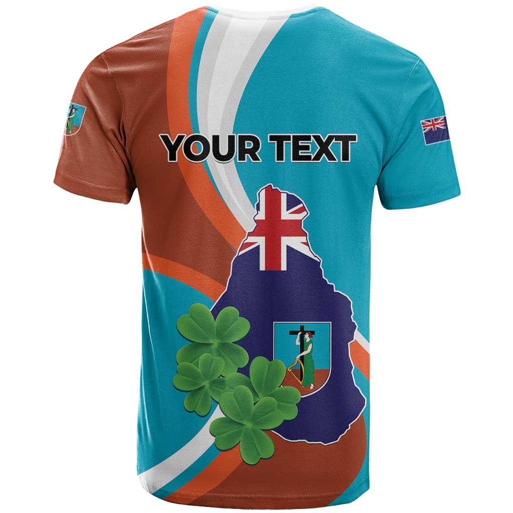 Personalised Montserrat T Shirt Gold Harp And Black Cross - Wonder Print Shop