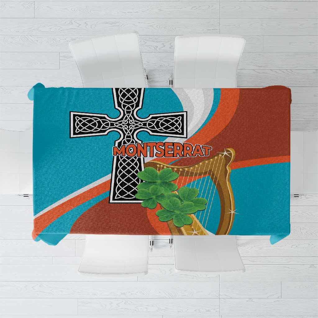 Montserrat Tablecloth Gold Harp And Black Cross - Wonder Print Shop