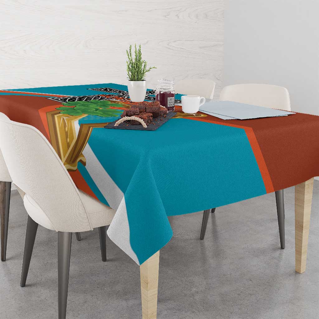 Montserrat Tablecloth Gold Harp And Black Cross - Wonder Print Shop