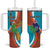 Personalised Montserrat Tumbler With Handle Gold Harp And Black Cross - Wonder Print Shop