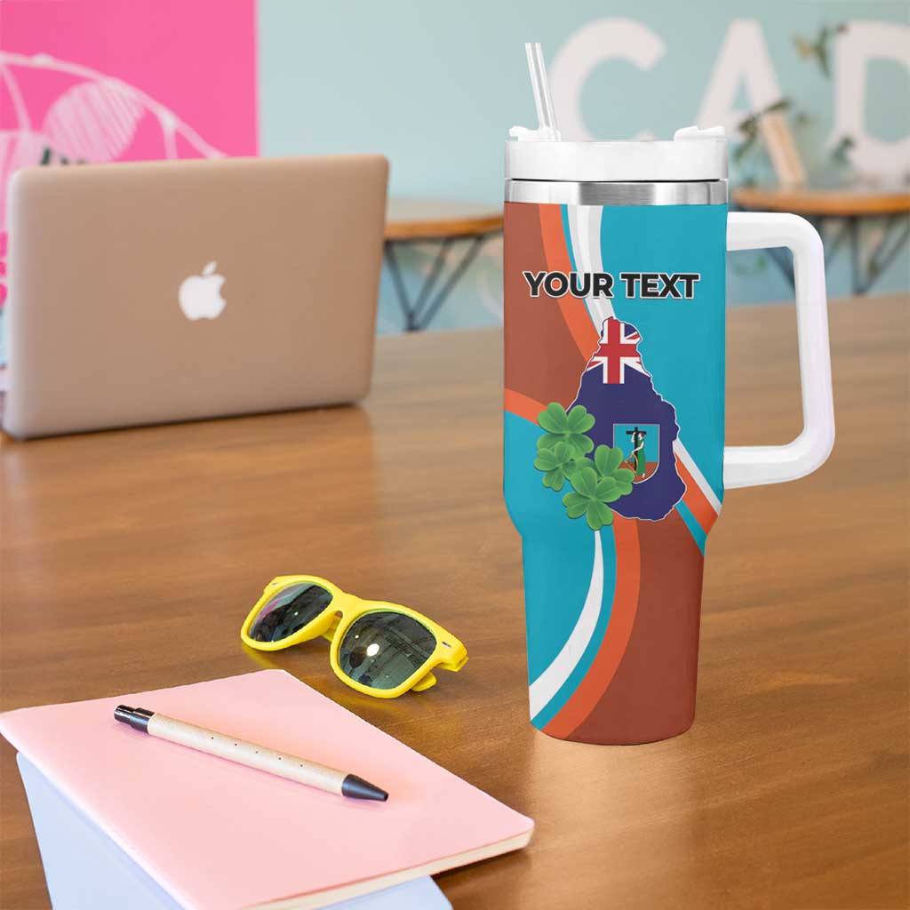 Personalised Montserrat Tumbler With Handle Gold Harp And Black Cross - Wonder Print Shop