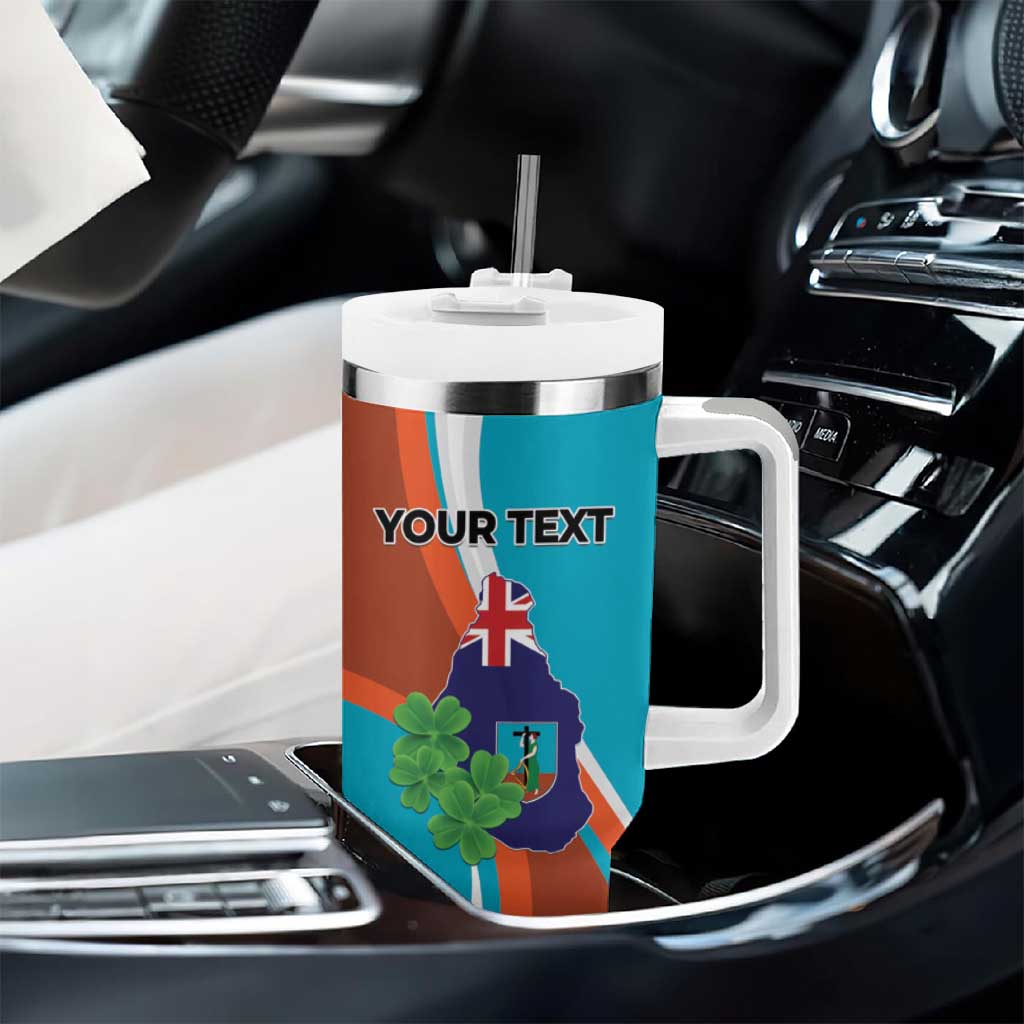 Personalised Montserrat Tumbler With Handle Gold Harp And Black Cross - Wonder Print Shop