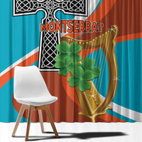 Montserrat Window Curtain Gold Harp And Black Cross - Wonder Print Shop