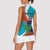 Personalised Montserrat Women Sleeveless Polo Shirt Gold Harp And Black Cross - Wonder Print Shop