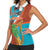 Personalised Montserrat Women Sleeveless Polo Shirt Gold Harp And Black Cross - Wonder Print Shop
