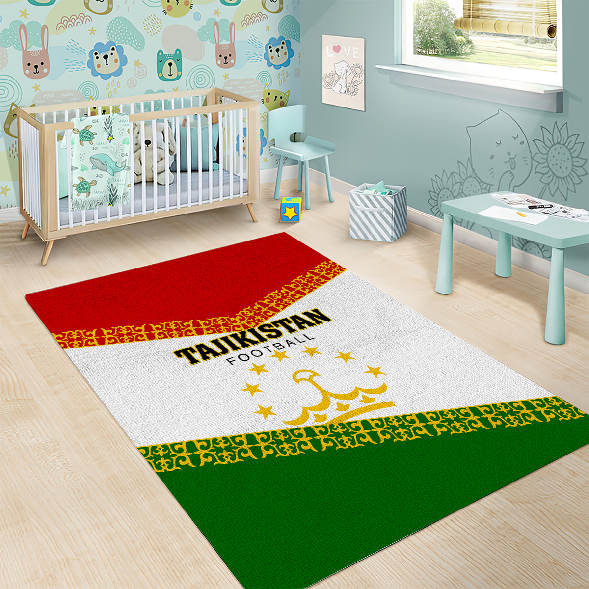 Tajikistan Football Area Rug Come On Tadzhikistan - Wonder Print Shop