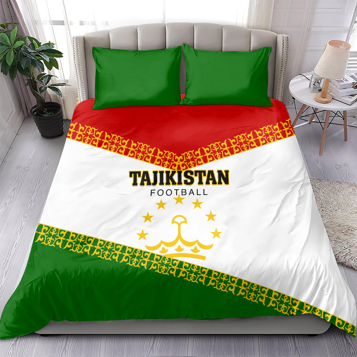 Tajikistan Football Bedding Set Come On Tadzhikistan - Wonder Print Shop