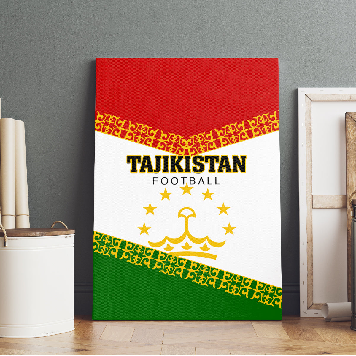 Tajikistan Football Canvas Wall Art Come On Tadzhikistan - Wonder Print Shop