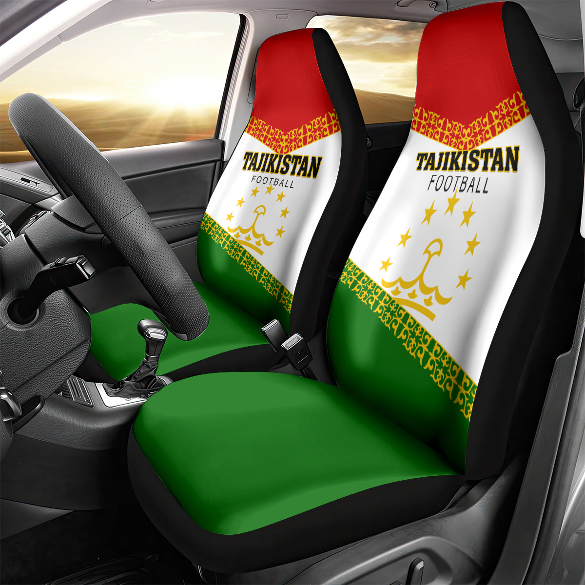 Tajikistan Football Car Seat Cover Come On Tadzhikistan - Wonder Print Shop