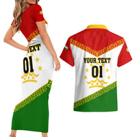 Tajikistan Football Couples Matching Short Sleeve Bodycon Dress and Hawaiian Shirt Come On Tadzhikistan - Wonder Print Shop