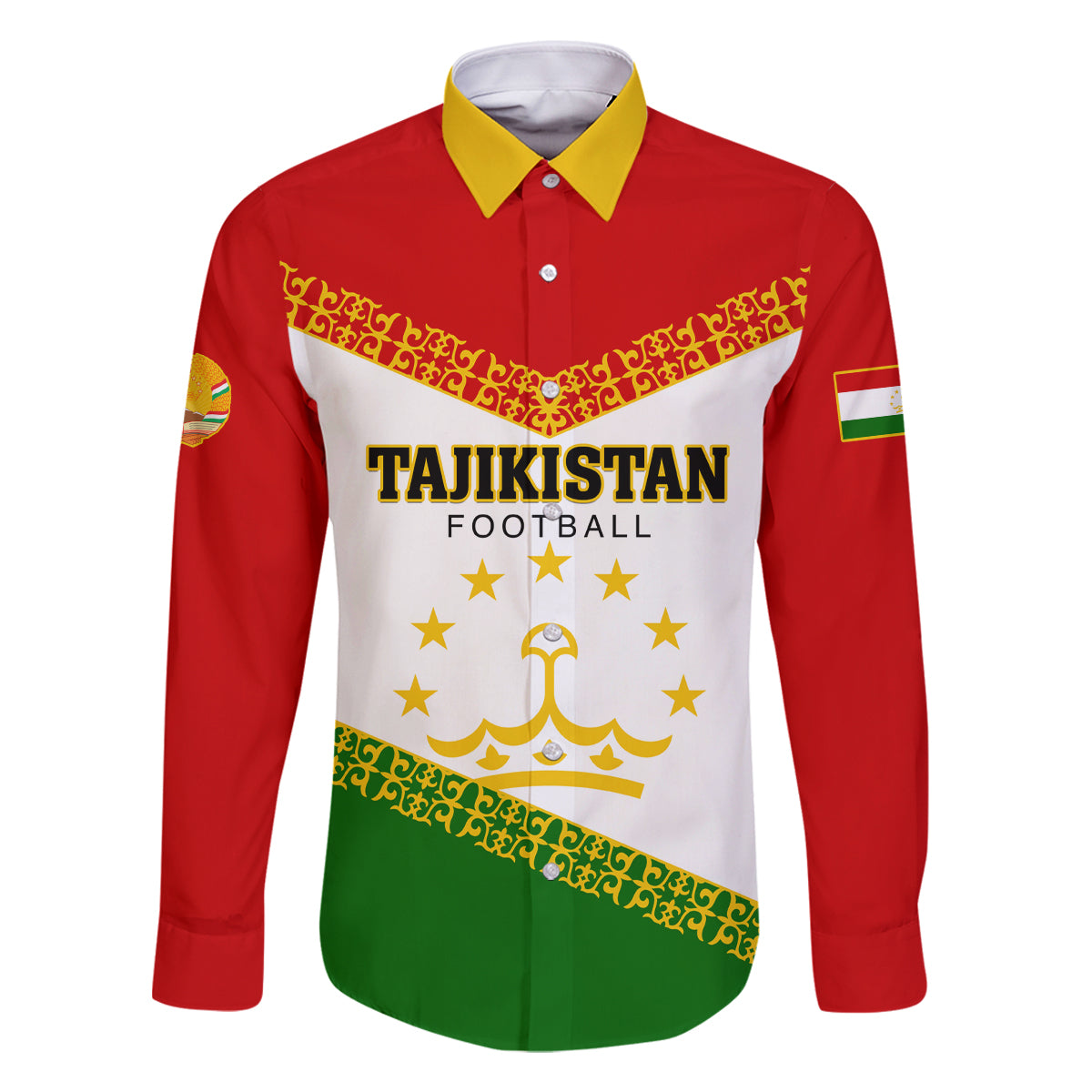 Tajikistan Football Family Matching Long Sleeve Bodycon Dress and Hawaiian Shirt Come On Tadzhikistan - Wonder Print Shop