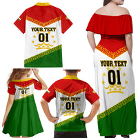 Tajikistan Football Family Matching Off Shoulder Maxi Dress and Hawaiian Shirt Come On Tadzhikistan - Wonder Print Shop