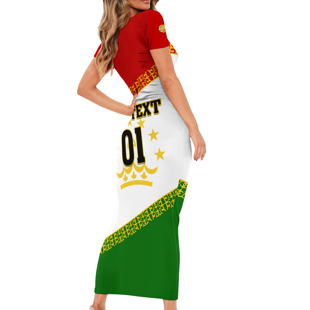 Tajikistan Football Family Matching Short Sleeve Bodycon Dress and Hawaiian Shirt Come On Tadzhikistan - Wonder Print Shop