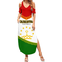 Tajikistan Football Family Matching Summer Maxi Dress and Hawaiian Shirt Come On Tadzhikistan - Wonder Print Shop