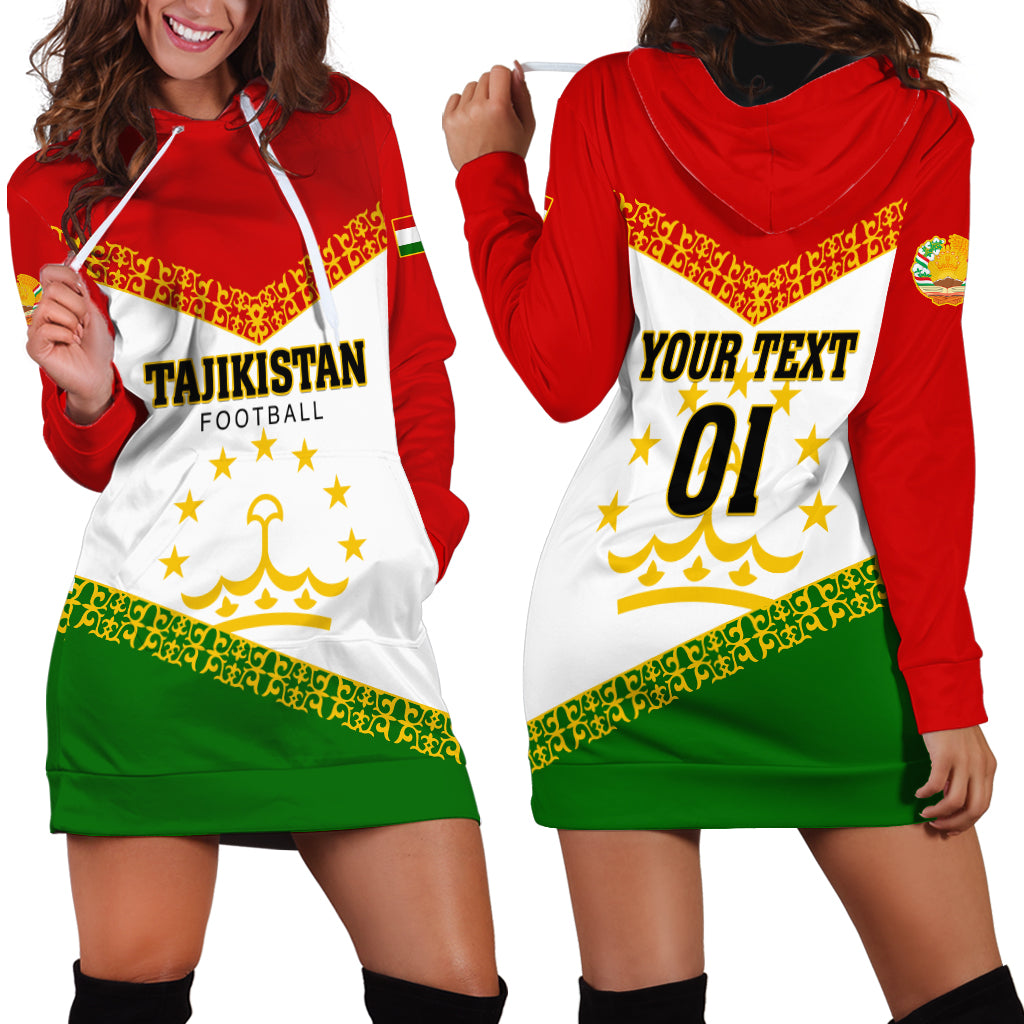 Tajikistan Football Hoodie Dress Come On Tadzhikistan - Wonder Print Shop