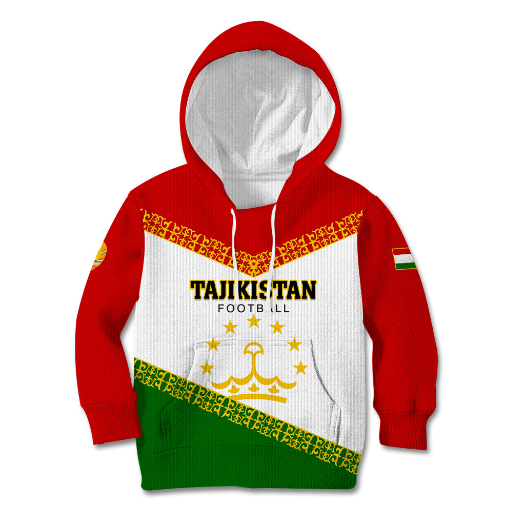 Tajikistan Football Kid Hoodie Come On Tadzhikistan - Wonder Print Shop