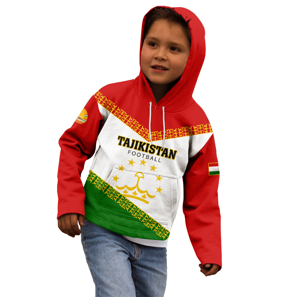 Tajikistan Football Kid Hoodie Come On Tadzhikistan - Wonder Print Shop